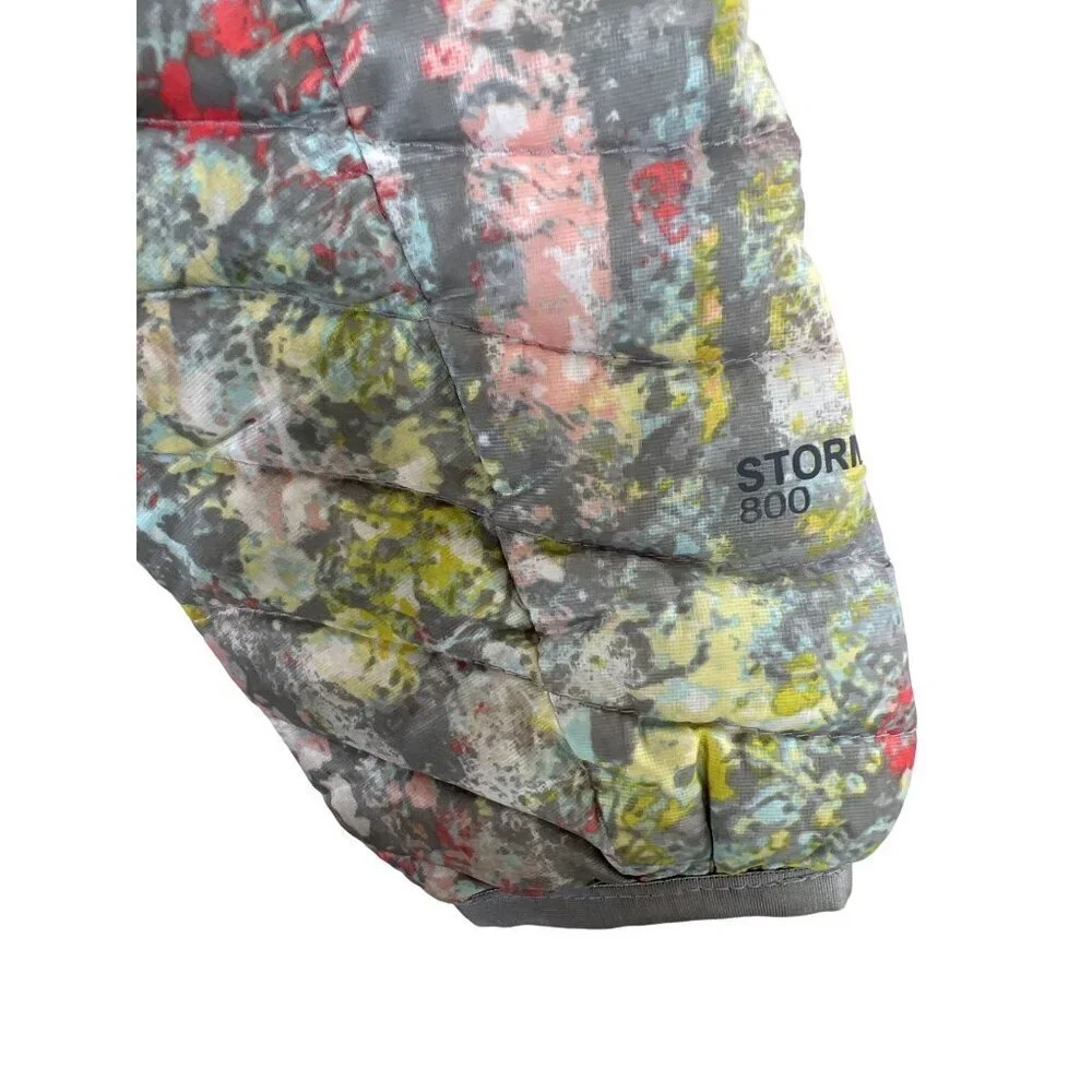 Eddie Bauer Womens Size XS Zip Jacket Storm 800 Quilted Goose Down Bright‎ Camo